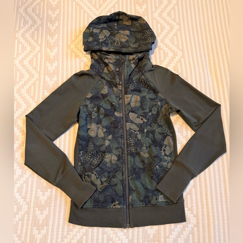 Lululemon Scuba Hooded Zip Up with Thumbhole - Rare Butterfly Print - 4